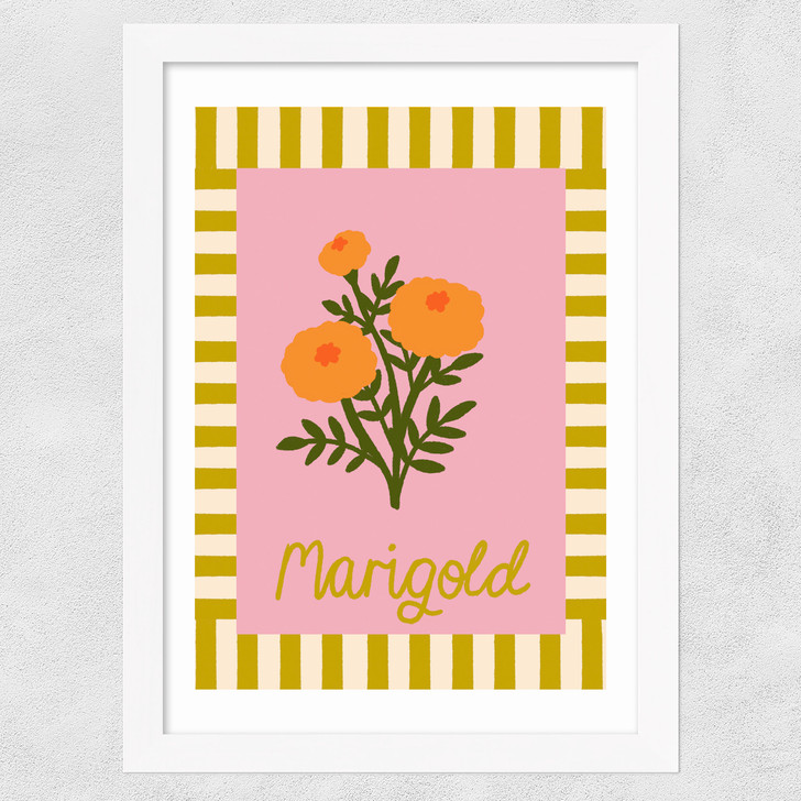 Marigold by Emmy Lupin Studio Wide White Frame Marigold by Emmy Lupin Studio Wide White Frame