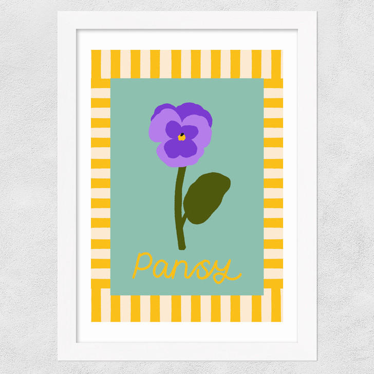 Pansy Wide White Frame