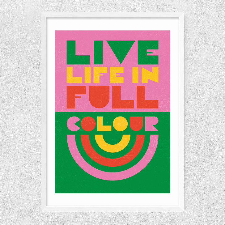 Full Colour Narrow White Frame