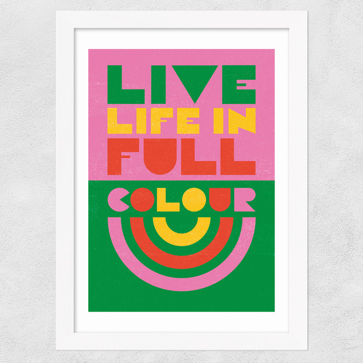 Full Colour Wide White Frame