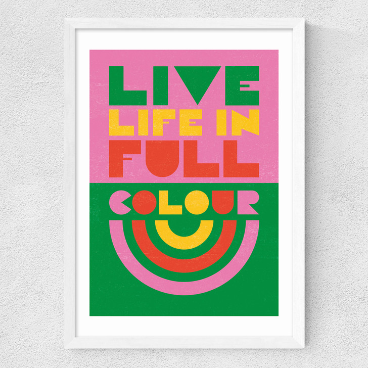 Full Colour Medium White Frame