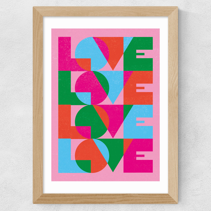 Love by Judy Andrews Wide Oak Frame
