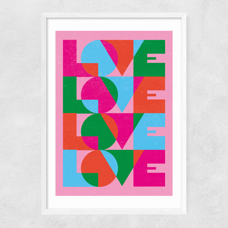 Love by Judy Andrews Narrow White Frame