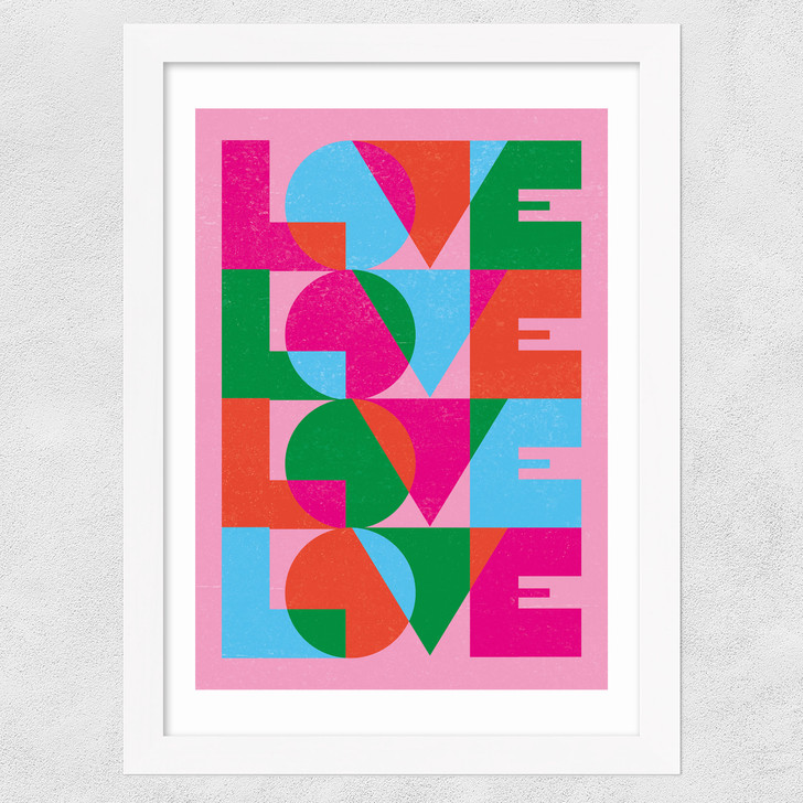 Love by Judy Andrews Wide White Frame