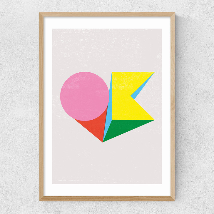 OK by Judy Andrews Narrow Oak Frame OK by Judy Andrews Narrow Oak Frame