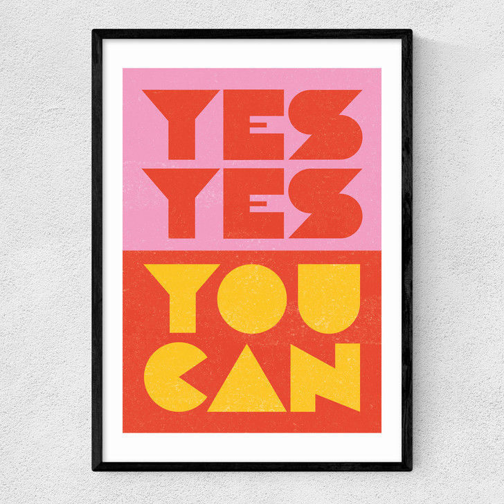 Yes by Judy Andrews Narrow Black Frame