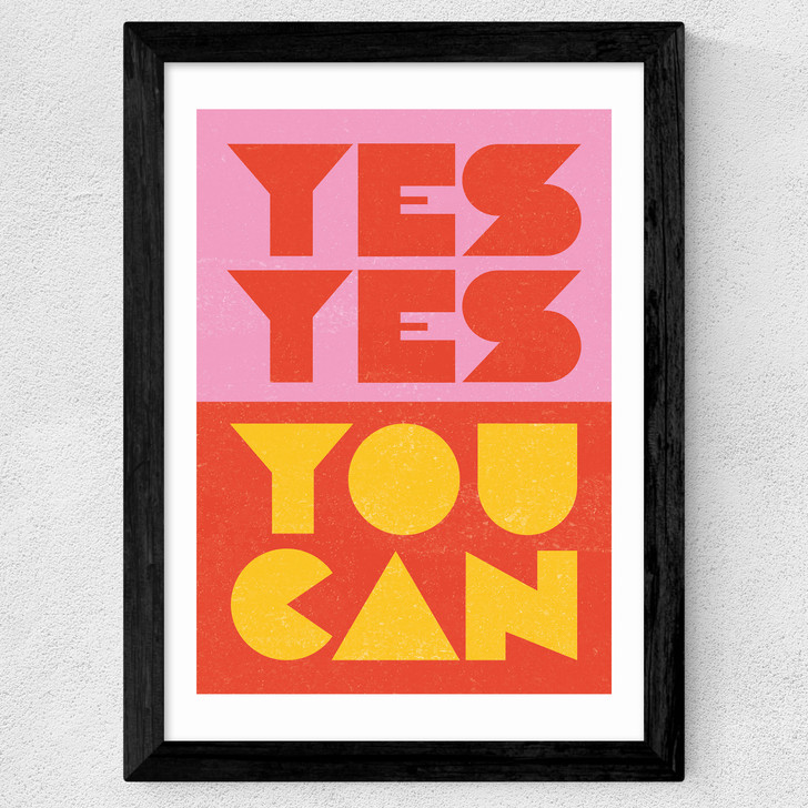 Yes by Judy Andrews Wide Black Frame