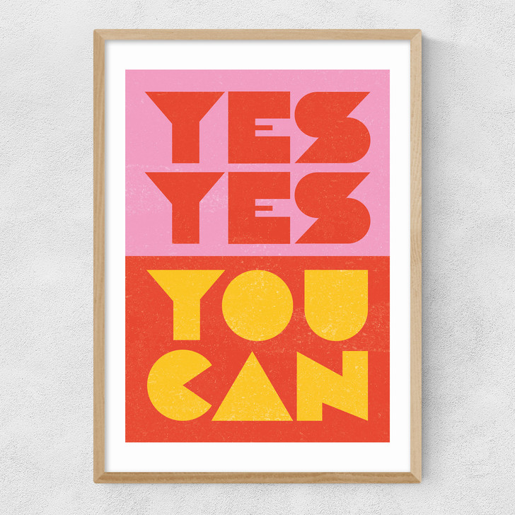 Yes by Judy Andrews Narrow Oak Frame