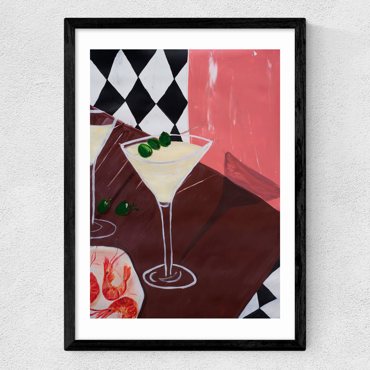 Martini + Olives Medium Black Frame