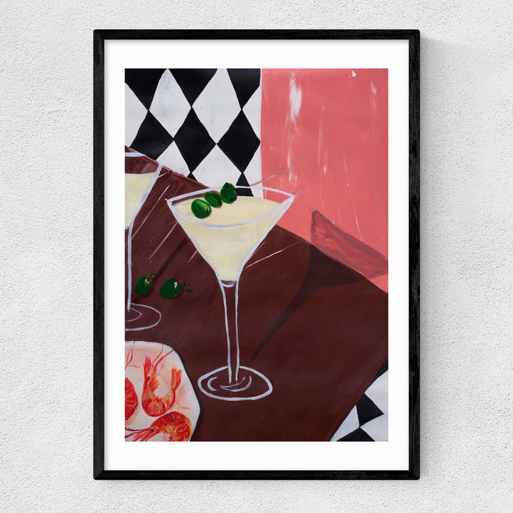 Martini + Olives Narrow Black Frame