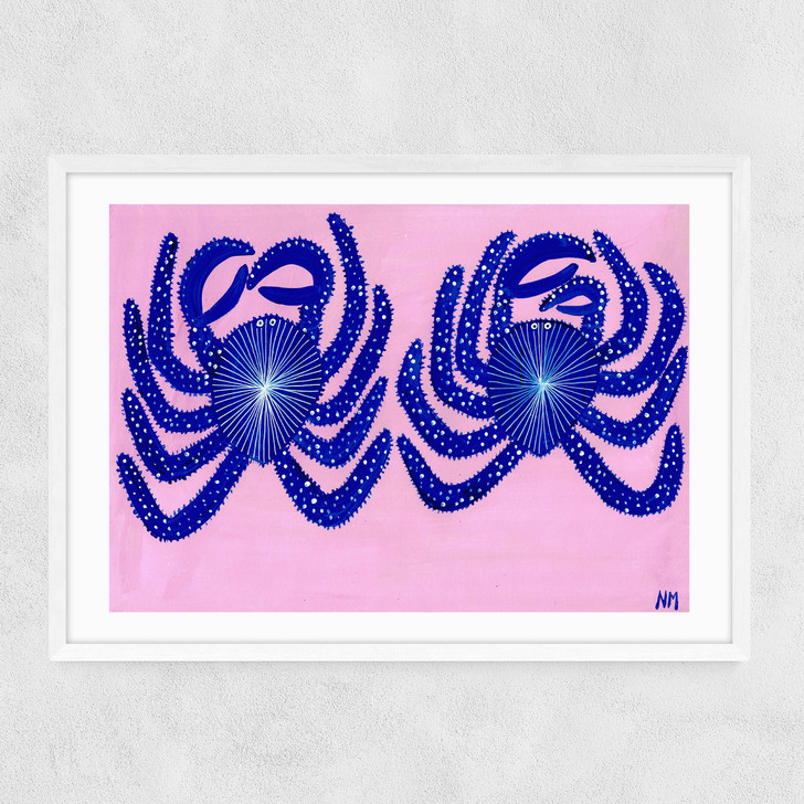 Blue Crabs Narrow White Frame Blue Crabs Narrow White Frame
