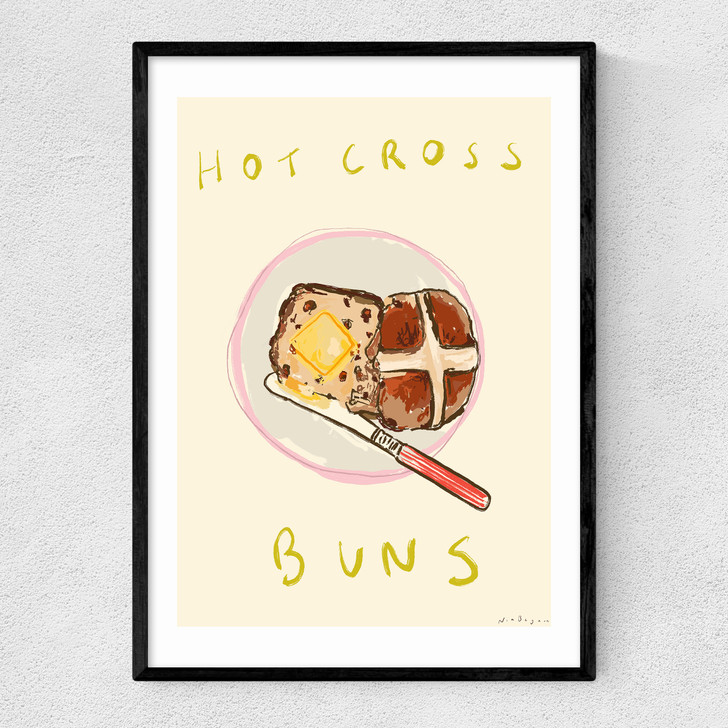Hot Cross Bun Narrow Black Frame