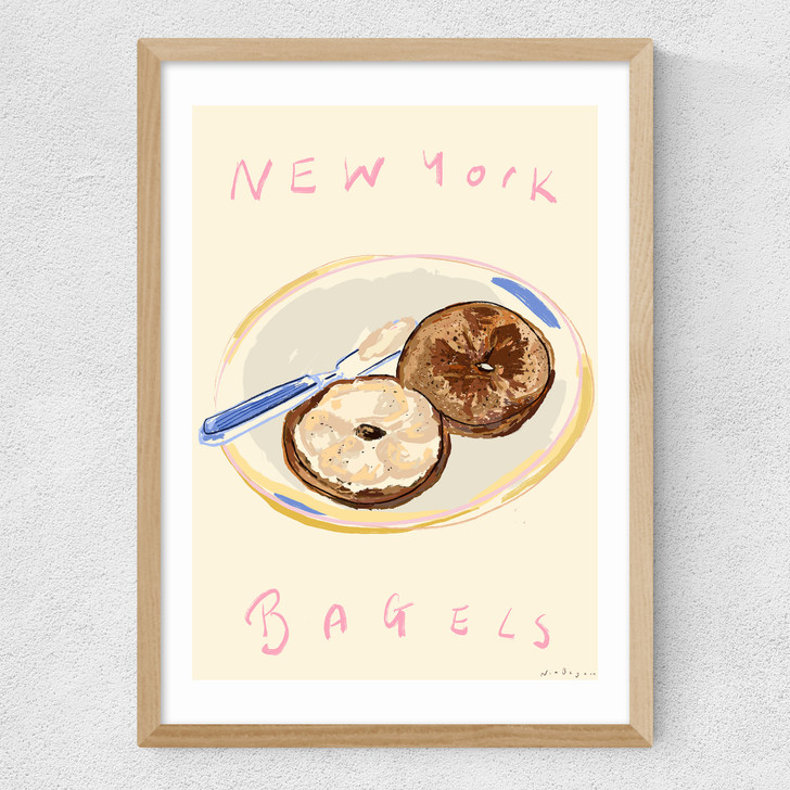 New York Bagels Medium Oak Frame