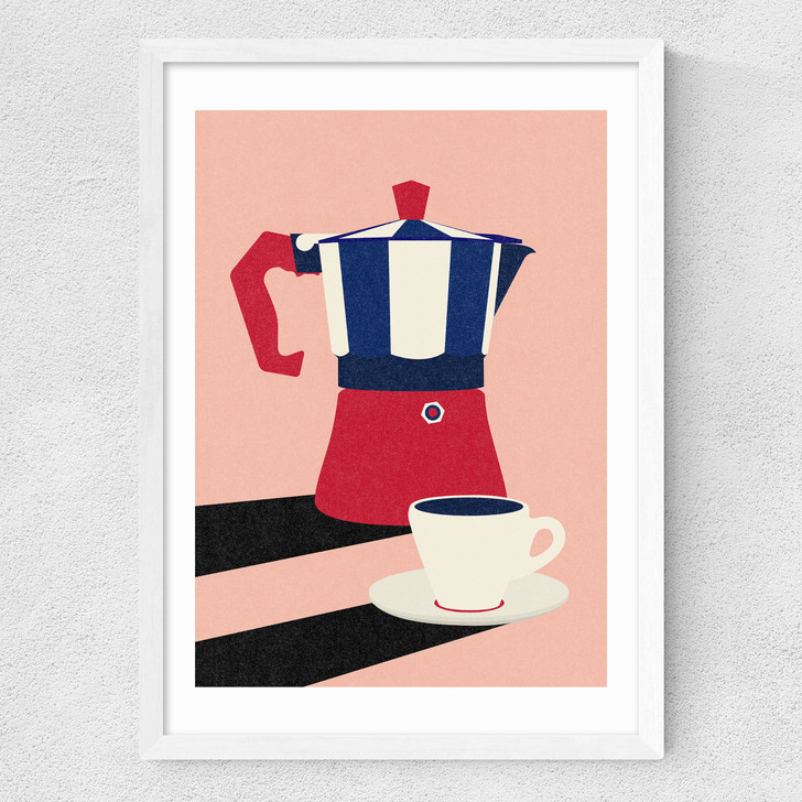 Mokka Pot Medium White Frame Mokka Pot Medium White Frame