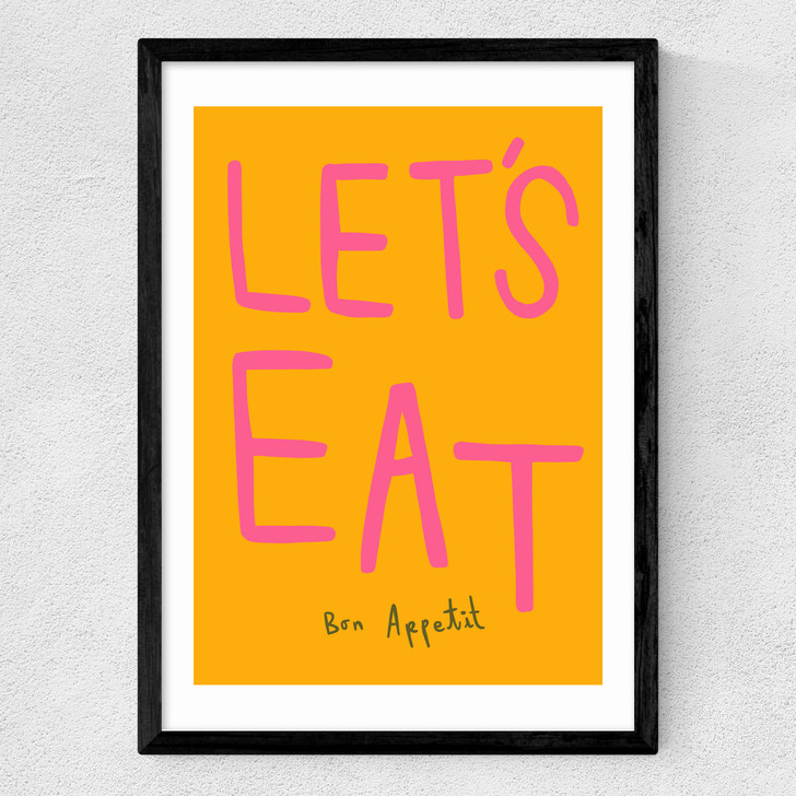 Let's Eat by SimplyExtraJordanary Medium Black Frame Let's Eat by SimplyExtraJordanary Medium Black Frame