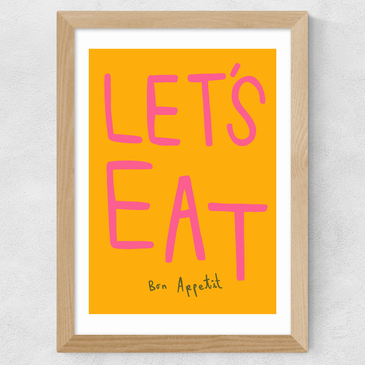 Let's Eat by SimplyExtraJordanary Wide Oak Frame Let's Eat by SimplyExtraJordanary Wide Oak Frame