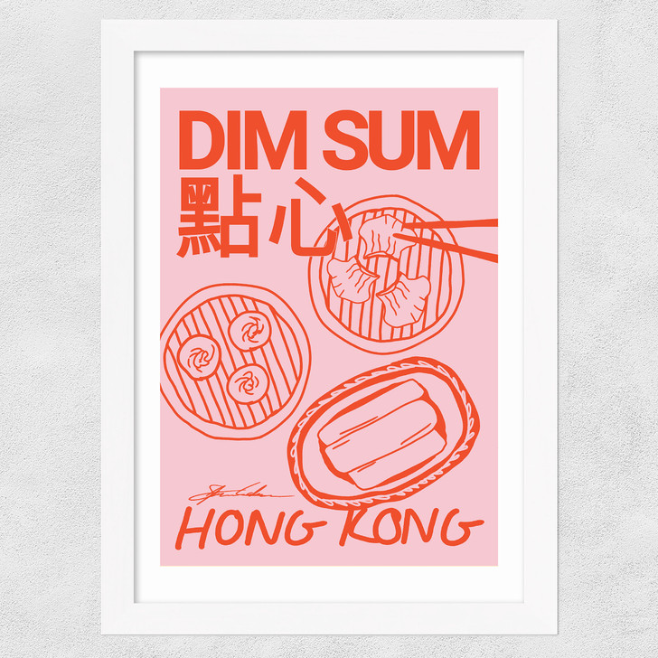Dim Sum by Stephie Cardona Wide White Frame