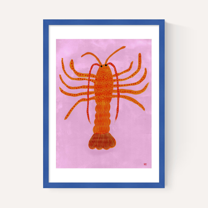 Orange Lobster on Pink