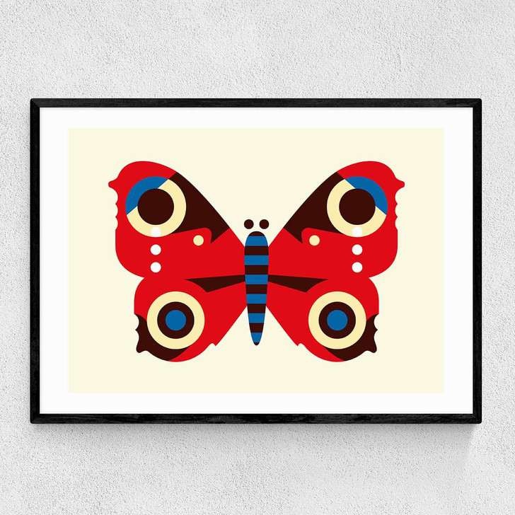 Red Butterfly LS Narrow Black Frame Red Butterfly LS Narrow Black Frame
