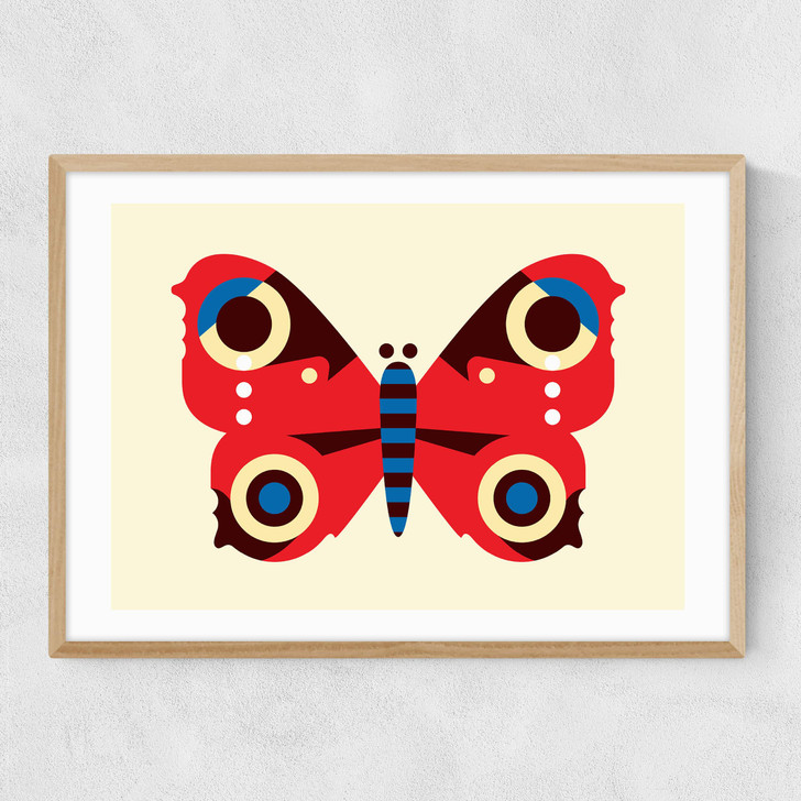Red Butterfly LS Narrow Oak Frame Red Butterfly LS Narrow Oak Frame