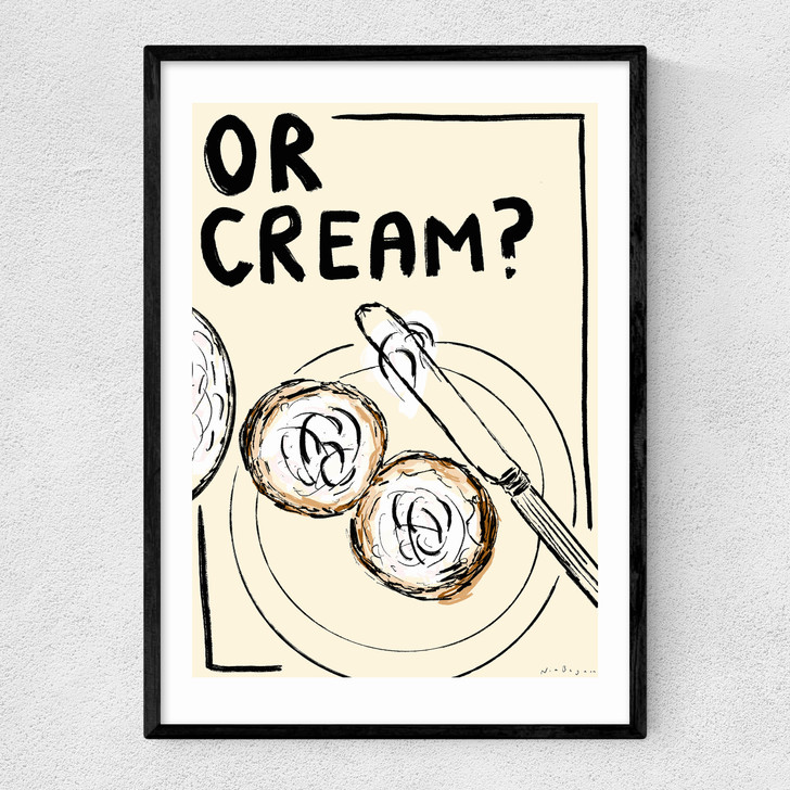 Cream Narrow Black Frame Cream Narrow Black Frame