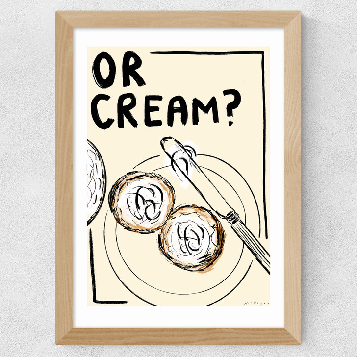 Cream Wide Oak Frame Cream Wide Oak Frame