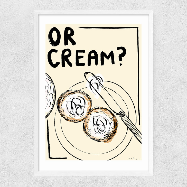 Cream Narrow White Frame
