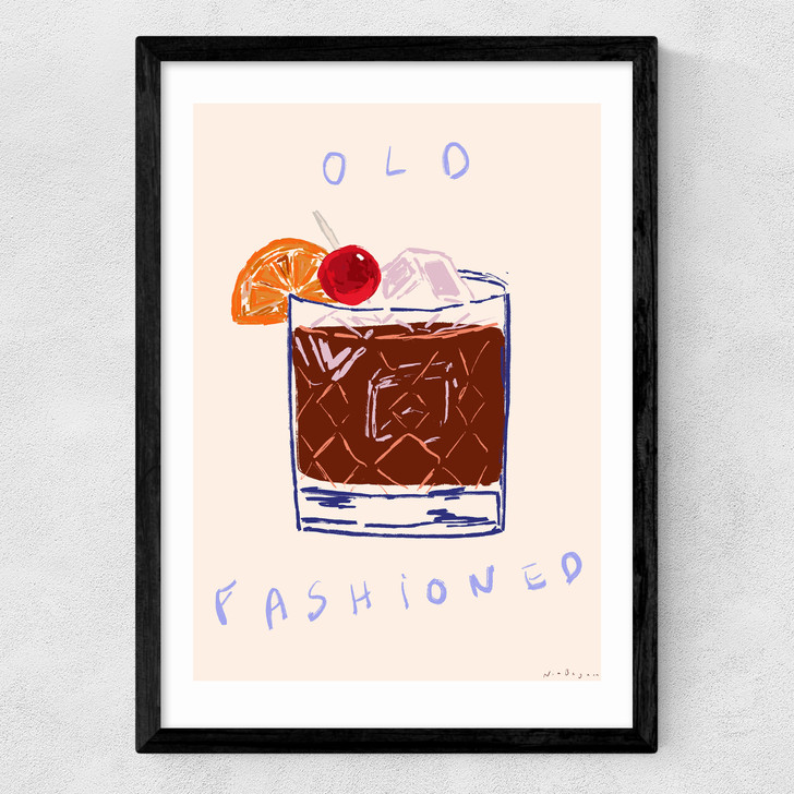 Old Fashioned Cocktail Medium Black Frame Old Fashioned Cocktail Medium Black Frame