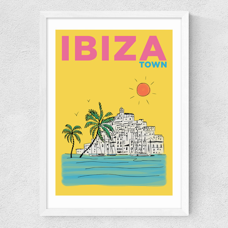 Ibiza Town Medium White Frame