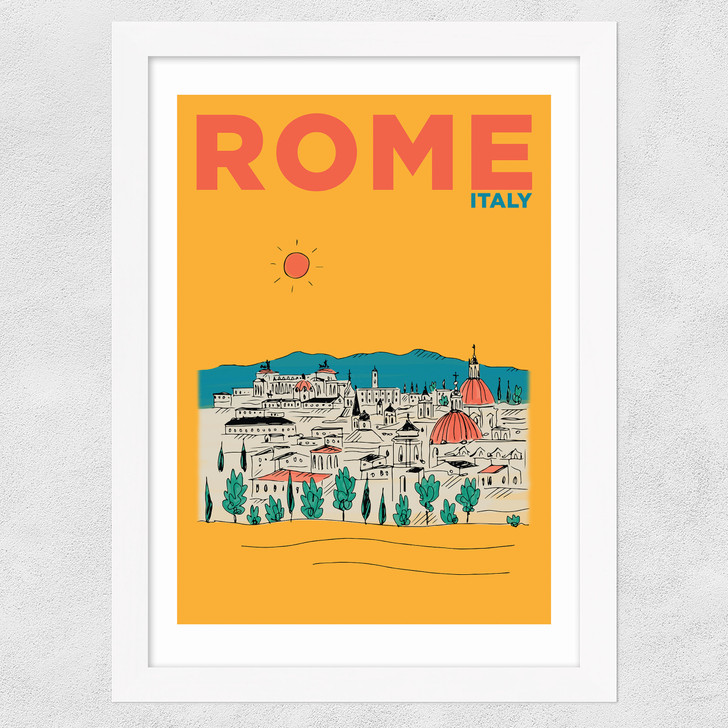Rome Wide White Frame