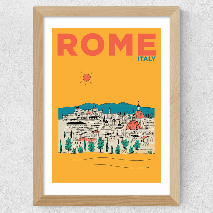Rome Wide Oak Frame