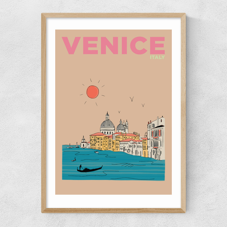 Venice, Italy Narrow Oak Frame
