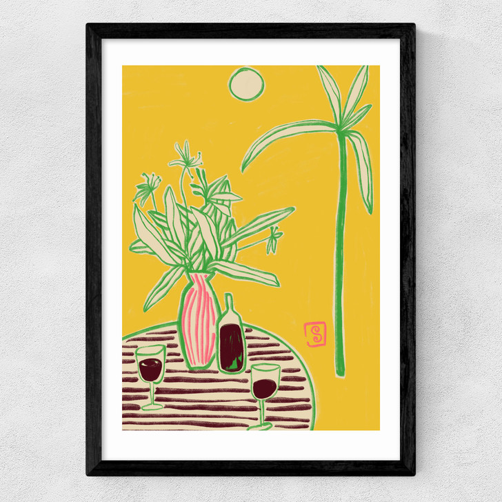 Conversation By The Sea Medium Black Frame Conversation By The Sea Medium Black Frame