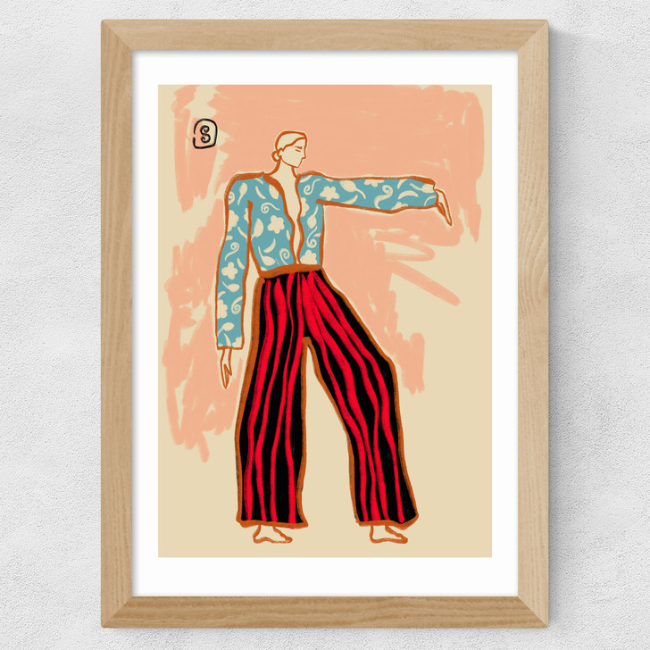 New Year Dance Wide Oak Frame