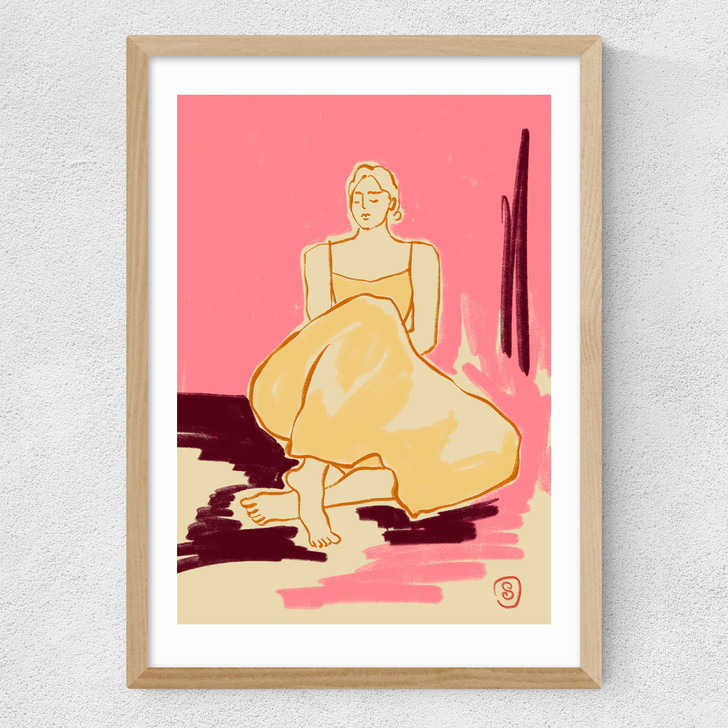 Pink Dream Medium Oak Frame