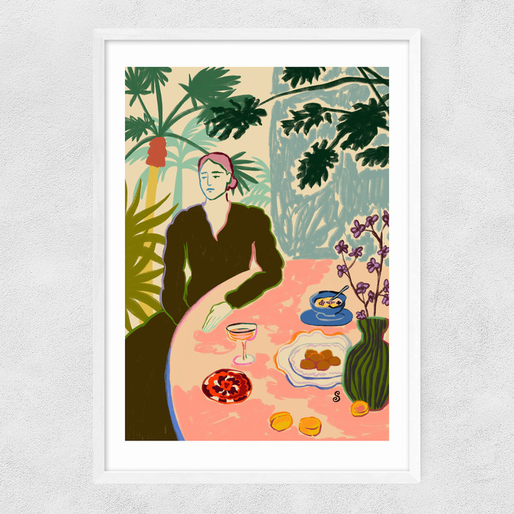Tropical Brunch Narrow White Frame Tropical Brunch Narrow White Frame
