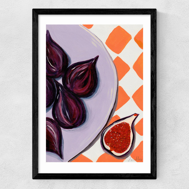 first of the figs art print by susie miller in black frame