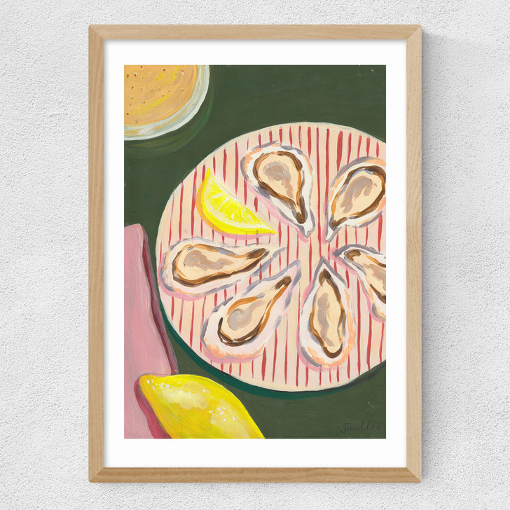 Half a Dozen Oysters Medium Oak Frame Half a Dozen Oysters Medium Oak Frame