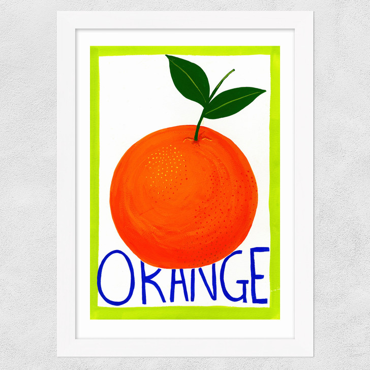 Large Orange Wide White Frame Large Orange Wide White Frame