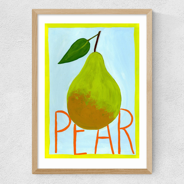 Large Pear Medium Oak Frame