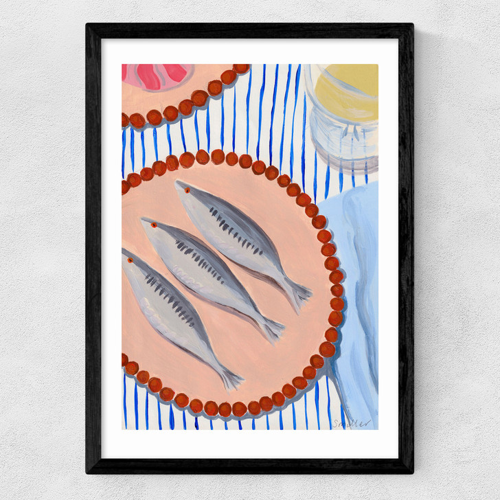 Sardines Supper Medium Black Frame