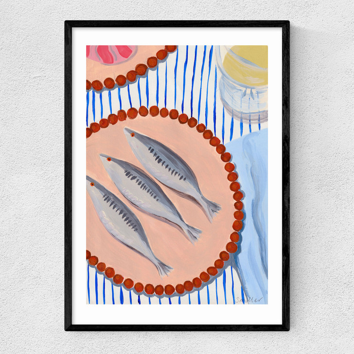 Sardines Supper Narrow Black Frame