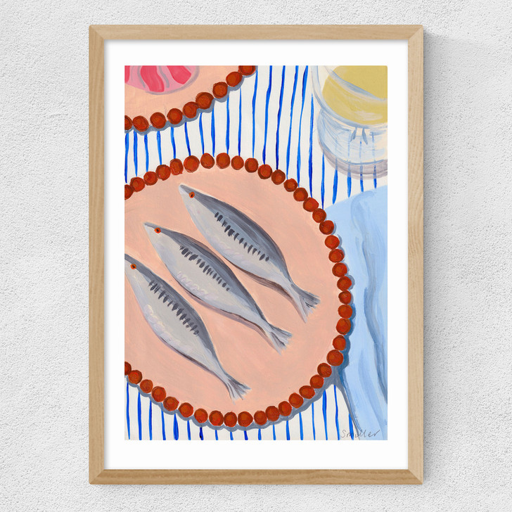 Sardines Supper Medium Oak Frame