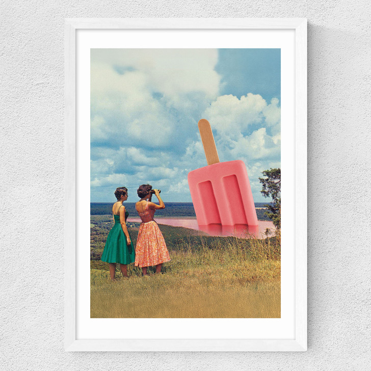 a view to chill - popsicle panorama art print by vertigo artography in white frame