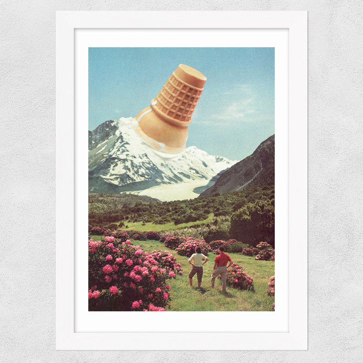 Ice Cream Peak - Mountain Meltdown Wide White Frame