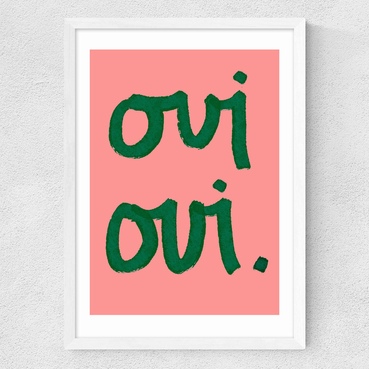 Oui Oui Peach Medium White Frame