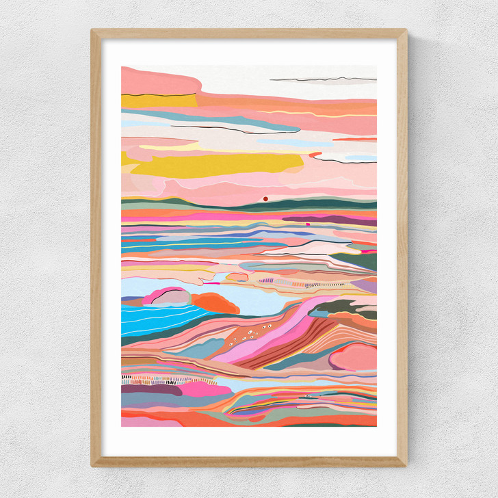 serenade art print by marina ester castaldo in oak frame