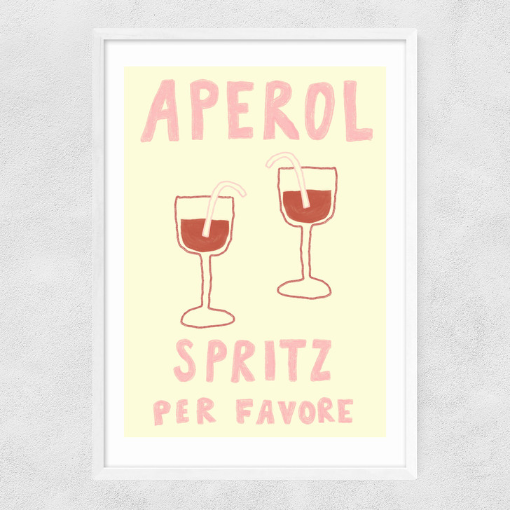 Aperol Spritz Per Favore Narrow White Frame Aperol Spritz Per Favore Narrow White Frame