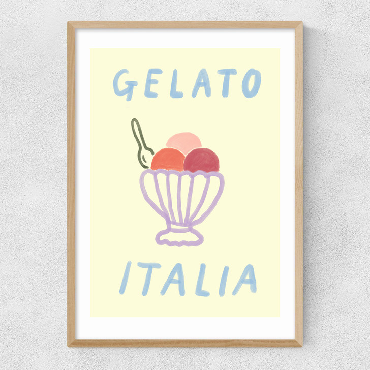Gelato Italia Narrow Oak Frame