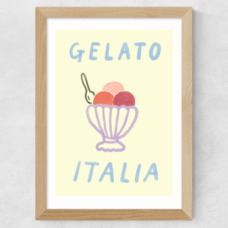 Gelato Italia Wide Oak Frame